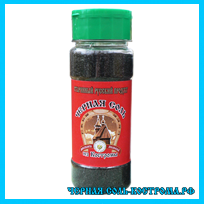 Черная Костромская соль мелкого помола солонка 150 грамм.